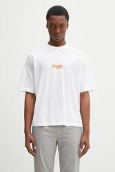 Marcelo Burlon pamut póló County Flame Boxy T-Shirt White Red fehér, férfi, mintás, CMAA05AS25JER0070125 - fehér XL
