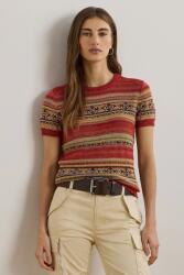 Ralph Lauren vászonkeverék pulóver könnyű, piros, 200971321 - piros S