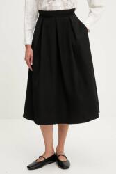 Answear. LAB szoknya fekete, midi, harang alakú - fekete XL - answear - 23 990 Ft