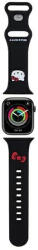 Hello Kitty Silicone Kitty Head óraszíj Apple Watch 38/40/41mm tok, fekete