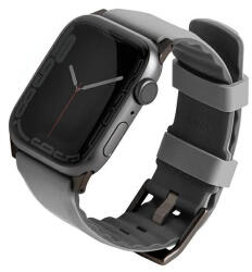 UNIQ óraszíj Linus Apple Watch Series 1/2/3/4/4/5/6/7/8/9/SE/SE2/Ultra/Ultra 2 42/44/45/49mm. Airosoft szilikon, szürke