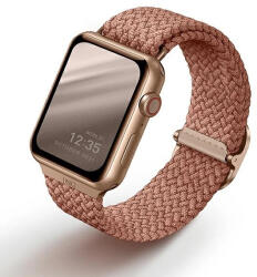 UNIQ óraszíj Aspen Apple Watch 44/42/45 mm Series 1/2/3/4/4/5/6/7/8/9/SE/SE2 fonott, pink