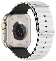 Beline Apple Watch óraszíj szilikon hullámok 38/40/41mm, fehér, fekete