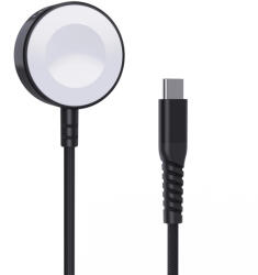 Choetech T319 MFI 5W vezeték nélküli töltő Apple Watch + USB-C kábel, fekete