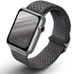 UNIQ óraszíj Aspen Apple Watch 40/38/41mm Series 1/2/3/4/4/5/6/7/8/9/SE/SE2 fonott, szürke