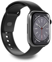 Puro Icon Silicone óraszíj Apple Watch 42/ 44/ 45/ 49 mm, fekete (2 pcs. )