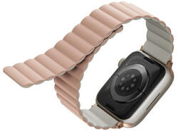 UNIQ Revix óraszíj Apple Watch Series 1-8/SE/SE2/Ultra 42/44/45/49mm Reversible Magnetic rózsaszín-bézs