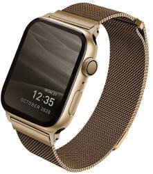 UNIQ Dante óraszíj Apple Watch Series 1/2/3/4/5/6/7/8/SE/SE2 42/44/45mm Stainless Steel, arany