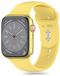 Tech-Protect Óraszíj SILICONE APPLE WATCH 4/5/6/7/8/9/SE/ULTRA 1/2 (42/44/45/49 MM), sárga