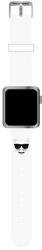Karl Lagerfeld KLAWMSLCW Apple Watch 38/40/41mm fehér óraszíj Silicone Choupette Heads