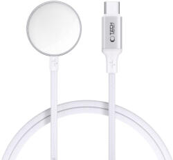 Tech-Protect MC02 ULTRABOOST MAGNETIC CHARGER TYPE-C CABLE 100CM APPLE WATCH, fehér