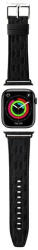 Karl Lagerfeld KLAWMSAKLHPK Saffiano Monogram Apple Watch 38/40/41mm óraszíj, fekete