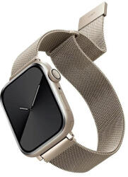 UNIQ óraszíj Dante Apple Watch Series 1/2/3/4/4/5/6/7/8/9/SE/SE2 38/40/41mm rozsdamentes acél, ezüst