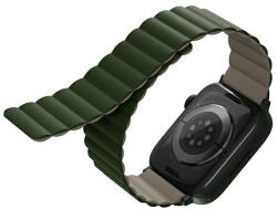 UNIQ Revix óraszíj Apple Watch Series 1-8/SE/SE2/Ultra 42/44/45/49mm Reversible Magnetic, zöld-gray