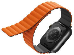 UNIQ Revix óraszíj Apple Watch Series 1-8/SE/SE2/Ultra 42/44/45/49mm Reversible Magnetic, szürke-, narancssárga
