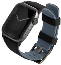 UNIQ óraszíj Linus Apple Watch Series 1/2/3/4/4/5/6/7/8/9/SE/SE2 38/40/41mm. Airosoft szilikon, fekete