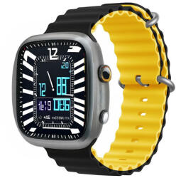DEVIA óraszíj Deluxe Sport6 Apple Watch 38mm/ 40mm/ 41mm, fekete, sárga