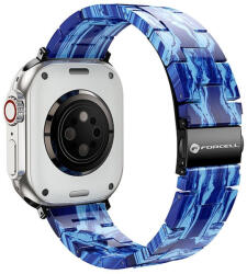 Forcell F-DESIGN FA04 marble textured resin óraszíj APPLE Watch 42/ 44/ 45/ 49 mm, zöld