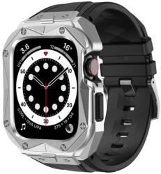 Kingxbar CYF140 2in1 Rugged tok Apple Watch SE, 6, 5, 4 (44 mm) Stainless Steel with óraszíj, ezüst