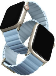 UNIQ Revix Premium óraszíj Apple Watch Series 1-8/SE/SE2 38/40/41 Edition Reversible Mag, fehér-kék
