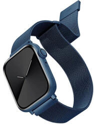 UNIQ óraszíj Dante Apple Watch Series 1/2/3/4/4/5/6/7/8/9/SE/SE2 42/44/45mm rozsdamentes acél, kék