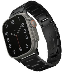 UNIQ óraszíj Osta Apple Watch 42/44/45/ 49mm Series 1/2/3/4/5/6/7/8/9/SE/SE2/Ultra/Ultra 2 Stainless Steel, fekete