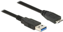 Delock USB 3.0-s kábel A-típusú csatlakozódugóval USB 3.0-s, Micro-B-típusú csatlakozódugóval, 5, 0