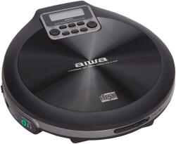 Aiwa PCD-810BK Hordozható CD-lejátszó - Klasszikus Zenehallgatás Modern Kényelemmel, fekete színben (PCD-810BK)