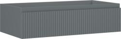 Mexen Rivel fürdőszobai szekrény mosdó alá, 90 cm, 1 fiók, bordázott, grafit matt - 91A20-09023-1-BF66 (91A20-09023-1-BF66)
