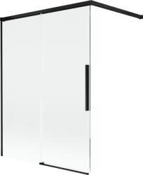 Mexen Rox kétszárnyú, 120 x 150 cm-es eltolható fürdőszobai paraván, átlátszó, fekete - 8C9-120-003-70-00 (8C9-120-003-70-00)
