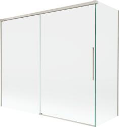 Mexen Rox 2-szárnyú zuhanyfüggöny, 180 + 90 x 150 cm, átlátszó, kefélt nikkel - 8C9-180-090-97-00 (8C9-180-090-97-00)