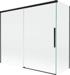 Mexen Rox 2-részes tolóajtós fürdőkádparaván 180 + 80 x 150 cm, átlátszó, fekete - 8C9-180-080-70-00 (8C9-180-080-70-00)