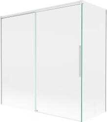 Mexen Rox kétajtós kádparaván tolóajtós 160 + 75 x 150 cm, átlátszó, fehér - 8C9-160-075-20-00 (8C9-160-075-20-00)