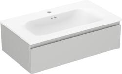 Mexen Orio 80 cm-es fürdőszobaszekrény Vela mosdóval, 1 fiók, szürke matt/fehér matt - 91A10-08023-1-BF62-W23M01 (91A10-08023-1-BF62-W23M01)