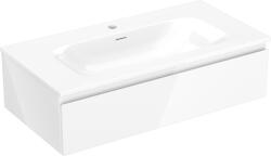 Mexen Orio 90 cm-es fürdőszobai szekrény Vela mosdóval, 1 fiók, fehér fényes - 91A10-09023-1-BF00-W23M00 (91A10-09023-1-BF00-W23M00)