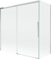 Mexen Rox fürdőkád paraván, kétszárnyú, tolóajtós, 160 + 80 x 150 cm, átlátszó, krómos - 8C9-160-080-01-00 (8C9-160-080-01-00)