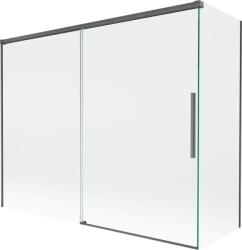 Mexen Rox 2-szárnyú zuhanyfal, 190 + 90 x 150 cm, átlátszó, szálcsiszolt szürke - 8C9-190-090-66-00 (8C9-190-090-66-00)