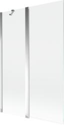 Mexen Mist kádparaván 2-szárnyú 120 x 150 cm, átlátszó, króm - 8A9-120-011-01-00 (8A9-120-011-01-00)