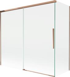 Mexen Rox 2-szárnyú tolófürdő képernyő 170 + 80 x 150 cm, átlátszó, rózsaarany - 8C9-170-080-60-00 (8C9-170-080-60-00)