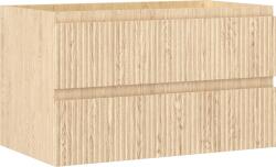 Mexen Rivel fürdőszobai mosdószekrény 80 cm, 2 fiók, bordázott, tölgy - 91A20-08047-2-BFF81 (91A20-08047-2-BFF81)