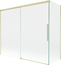 Mexen Rox kétszárnyú kádparaván, tolóajtós, 180 + 80 x 150 cm, átlátszó, arany szálcsiszolt - 8C9-180-080-55-00 (8C9-180-080-55-00)