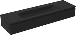 Mexen Orio fürdőszobai szekrény 160 cm Vela mosdóval, 1 fiók, fekete matt - 91A10-16023-1-BF71-W23M71 (91A10-16023-1-BF71-W23M71)