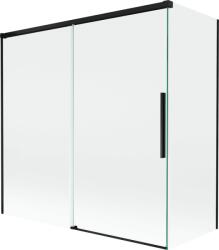 Mexen Rox kétszárnyú toló zuhanyfal 160 + 70 x 150 cm, átlátszó, fekete - 8C9-160-070-70-00 (8C9-160-070-70-00)