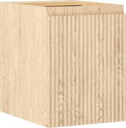 Mexen Rivel fürdőszobai mosdószekrény 35 cm, 1 ajtó, bordázott, tölgy - 91A21-03547-1-BF81 (91A21-03547-1-BF81)