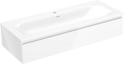 Mexen Orio fürdőszobaszekrény 120 cm-es Vela mosdóval, 1 fiók, fényes fehér - 91A10-12023-1-BF00-W23M00 (91A10-12023-1-BF00-W23M00)