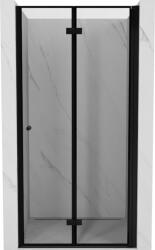 Mexen Mist-F harmonika zuhanyajtó jobb 110 cm, fekete keret, fekete - 8A6-110-000-70-70-P (8A6-110-000-70-70-P)