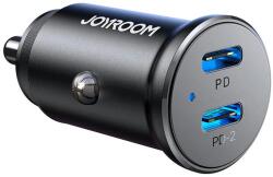 JOYROOM CCN06 Autós töltő 2xUSB-C 30W fekete (CCN06)