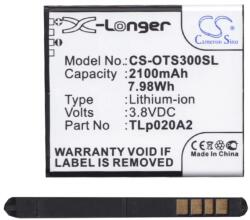Cameron Sino Li-Ion akku (3.8V/2100mAh, Alcatel TLi020A1 kompatibilis) FEKETE (CS-OTS300SL)
