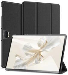Dux Ducis Honor Pad 9 DUX DUCIS DOMO tok álló, bőr hatású aktív FLIP, textil minta, FEKETE (GP-157402)