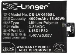 Cameron Sino Li-Polymer akku (3.85V/4000mAh, Lenovo L16D1P32 kompatibilis) FEKETE (CS-LVK690SL)